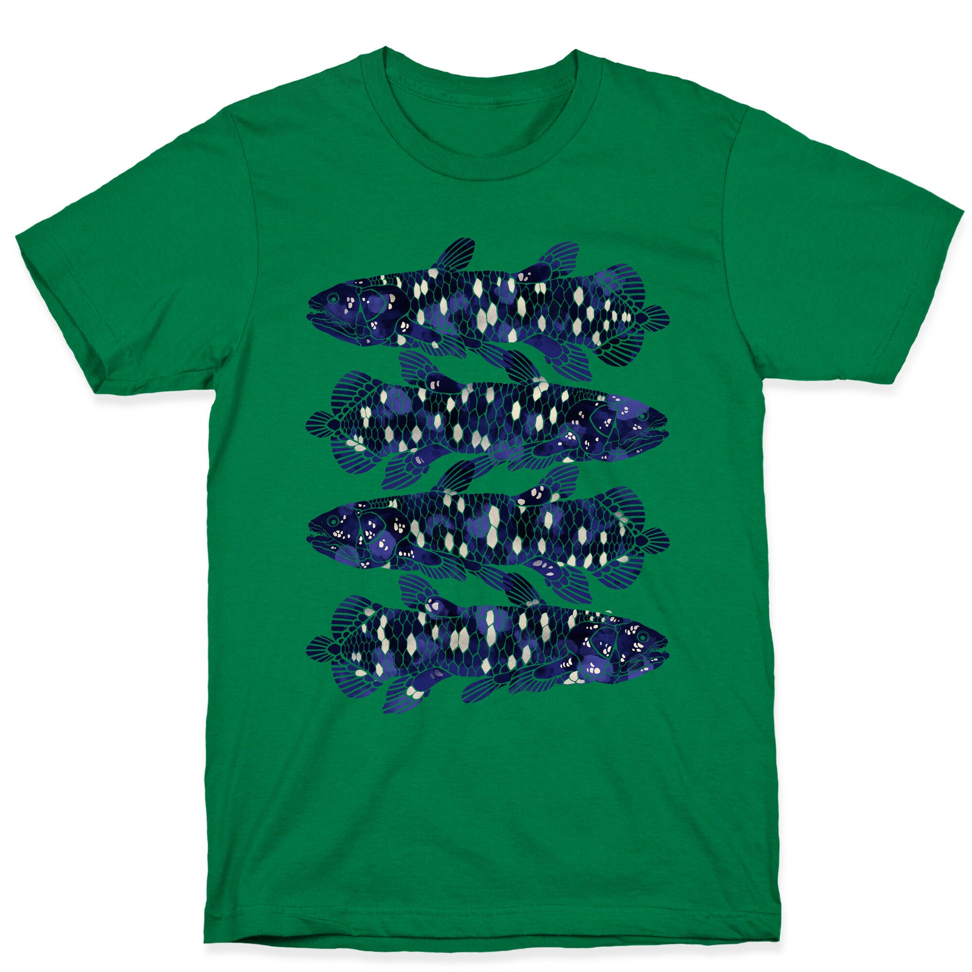 Geometric Jeweled Coelacanth Fish T-Shirt