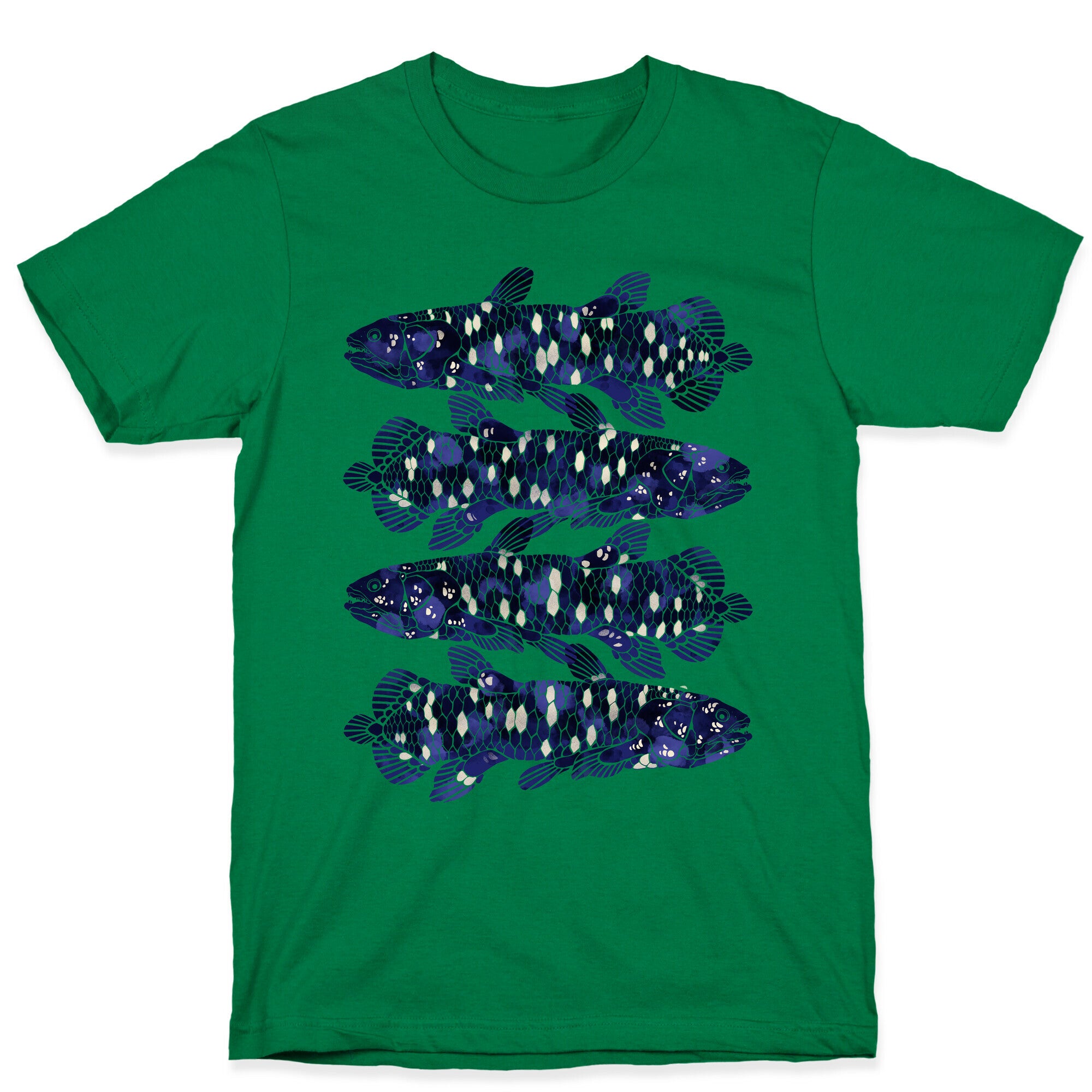 Geometric Jeweled Coelacanth Fish T-Shirt
