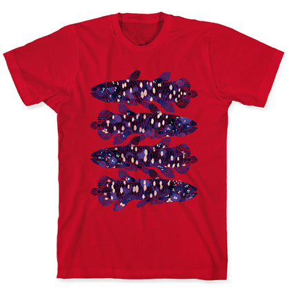 Geometric Jeweled Coelacanth Fish T-Shirt