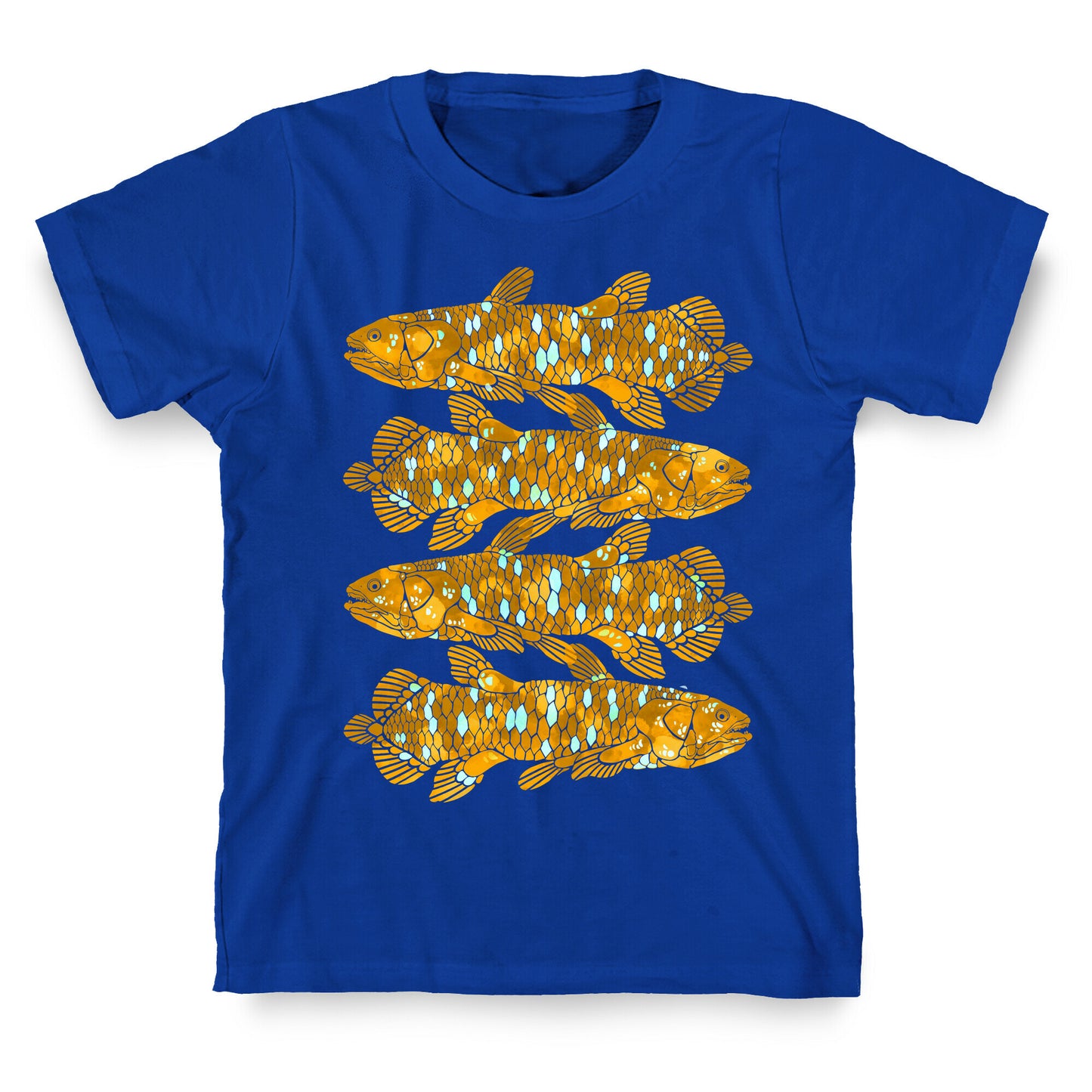 Geometric Jeweled Coelacanth Fish T-Shirt