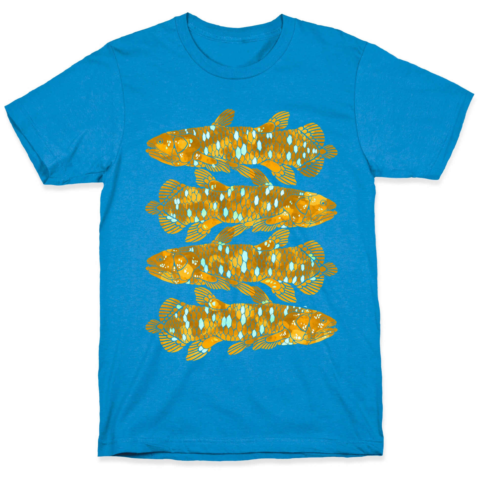 Geometric Jeweled Coelacanth Fish T-Shirt