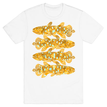 Geometric Jeweled Coelacanth Fish T-Shirt