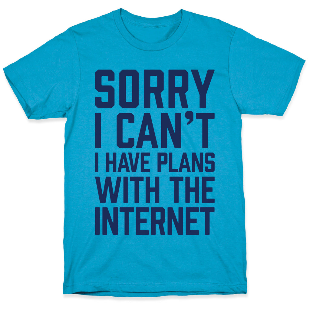 Sorry I Can't I Have Plans With The Internet Unisex Triblend Tee