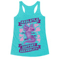 Axolotls Support Asexuality Racerback Tank
