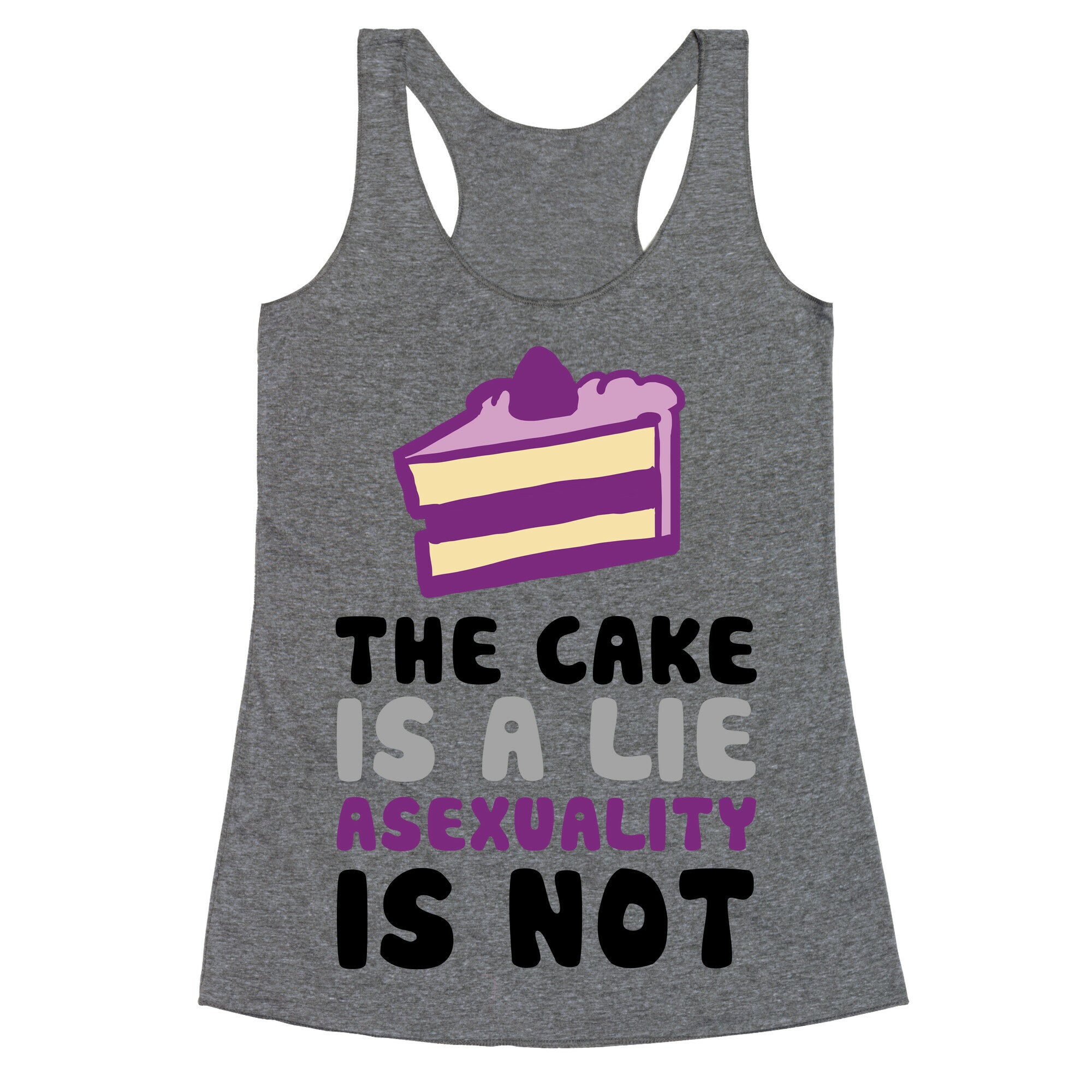 The Cake Is A Lie Asexuality Is Not Racerback Tank