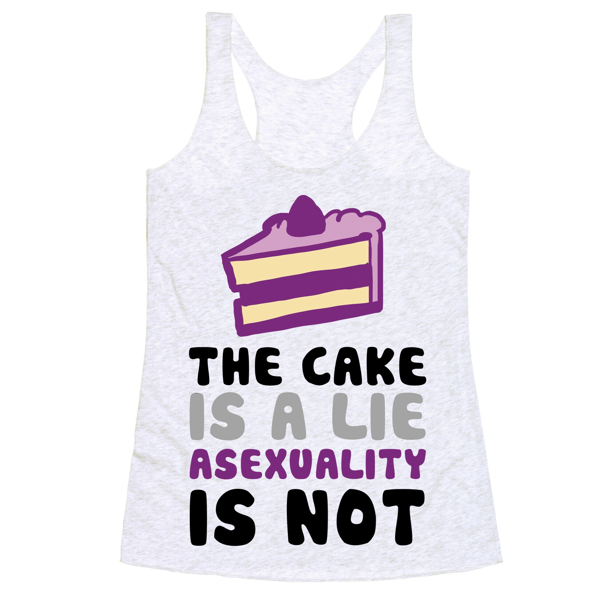 The Cake Is A Lie Asexuality Is Not Racerback Tank