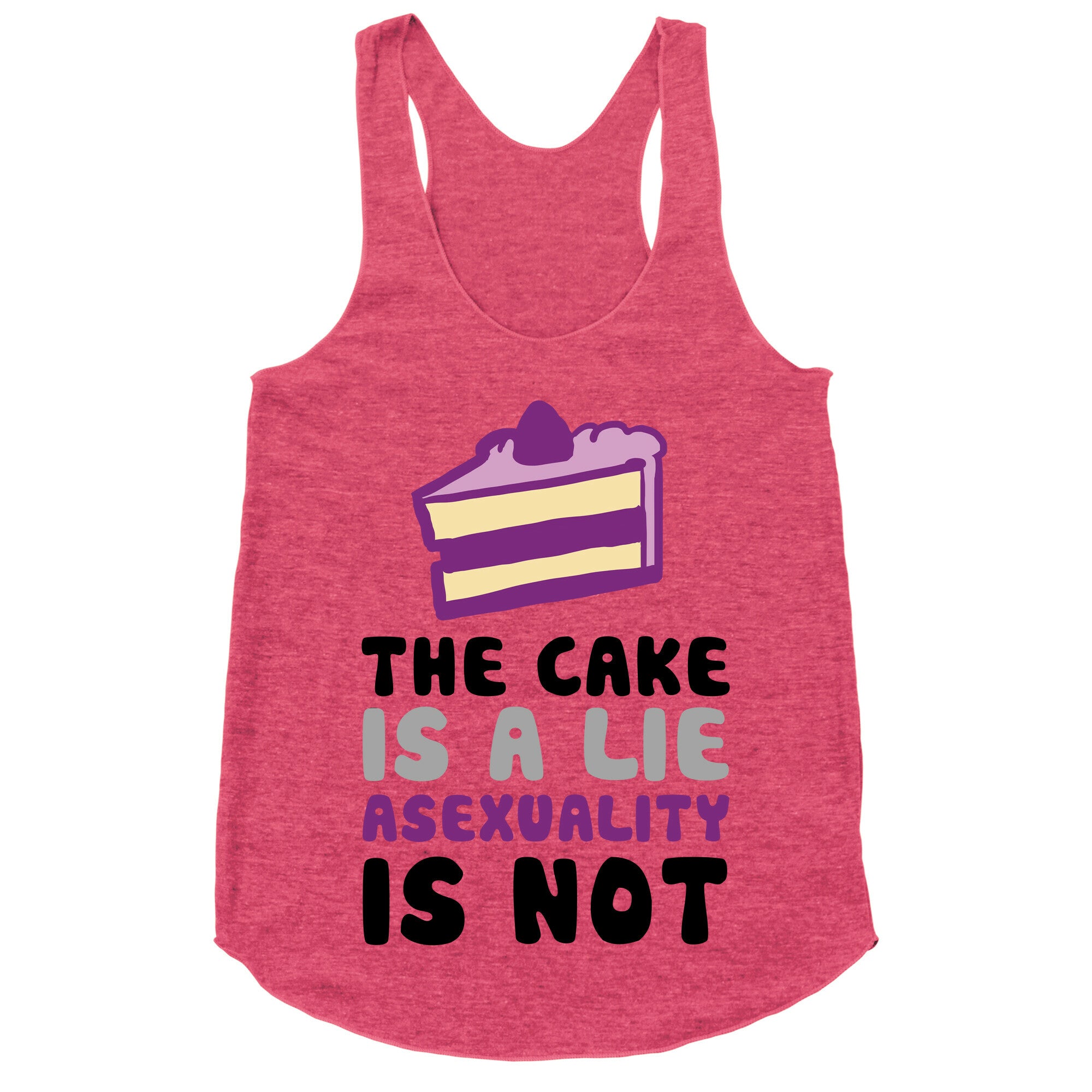 The Cake Is A Lie Asexuality Is Not Racerback Tank