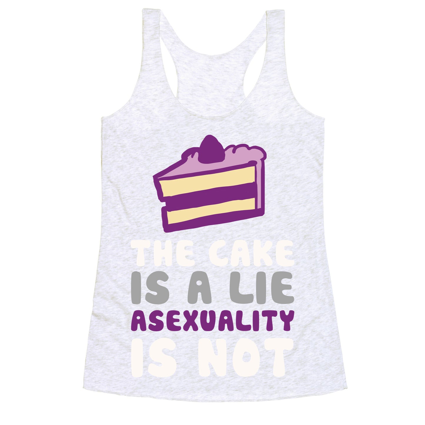 The Cake Is A Lie Asexuality Is Not Racerback Tank