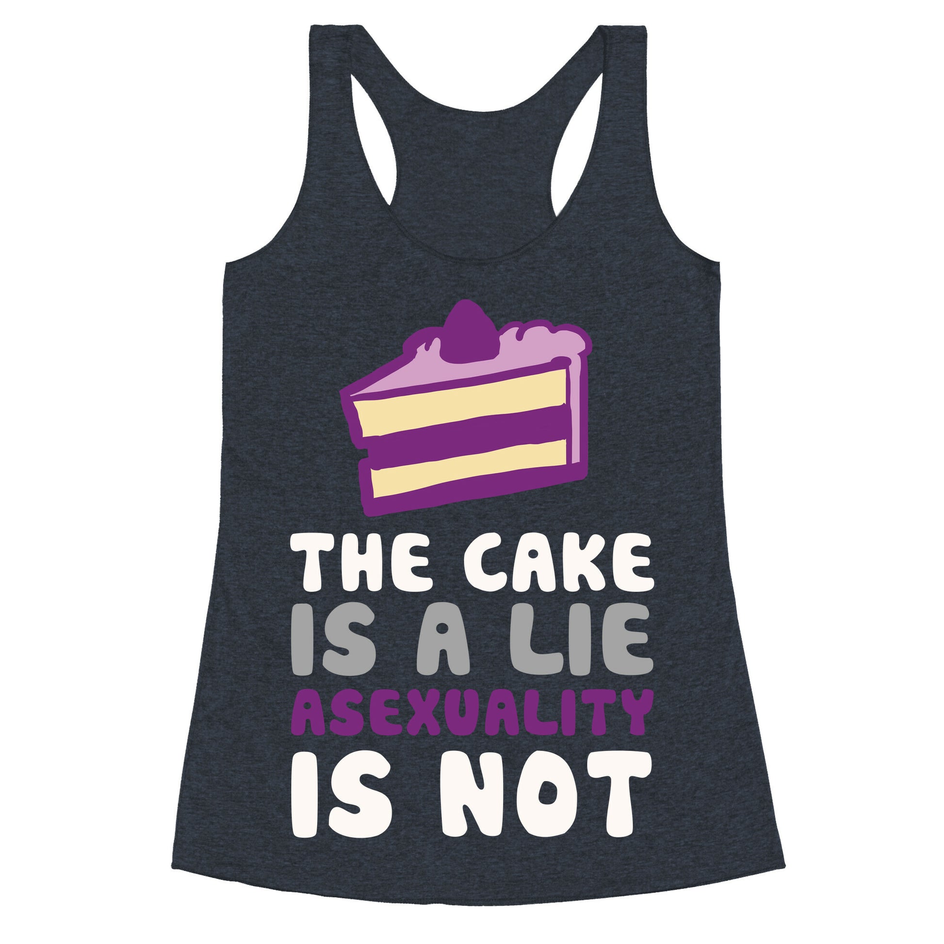 The Cake Is A Lie Asexuality Is Not Racerback Tank