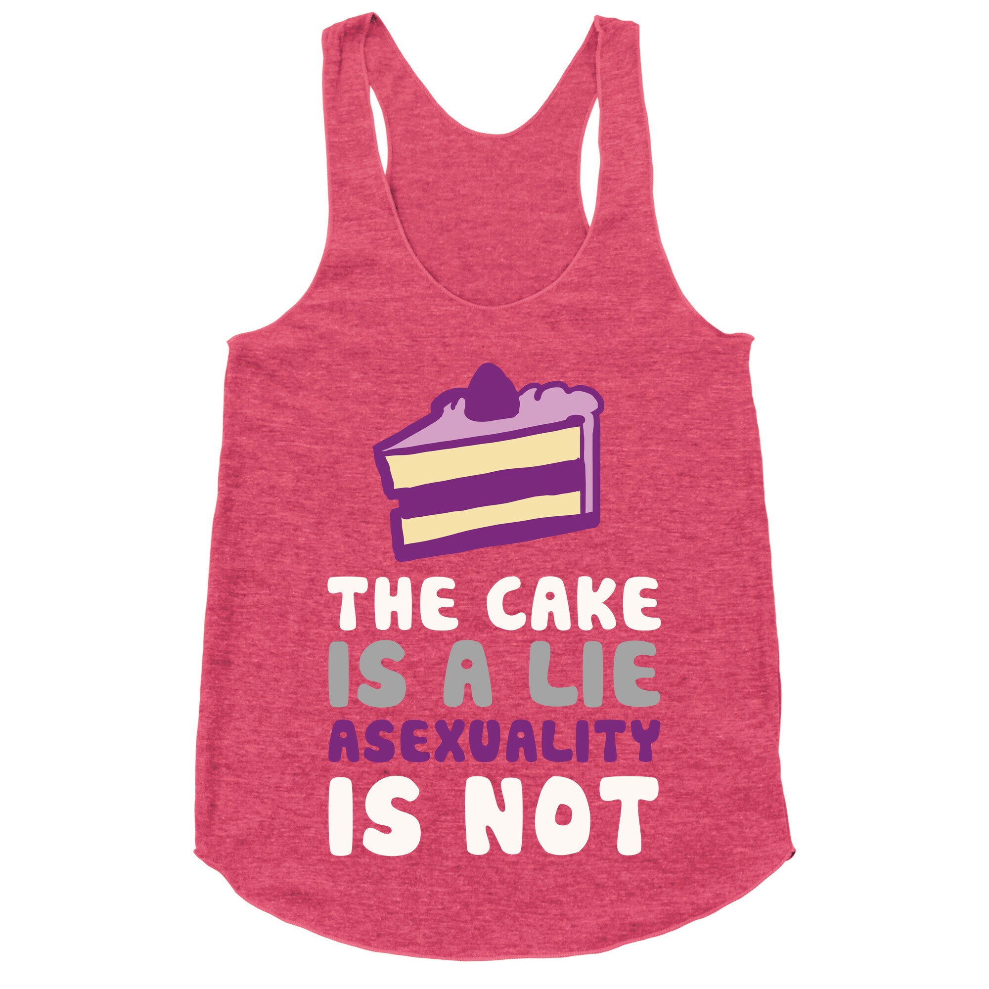 The Cake Is A Lie Asexuality Is Not Racerback Tank