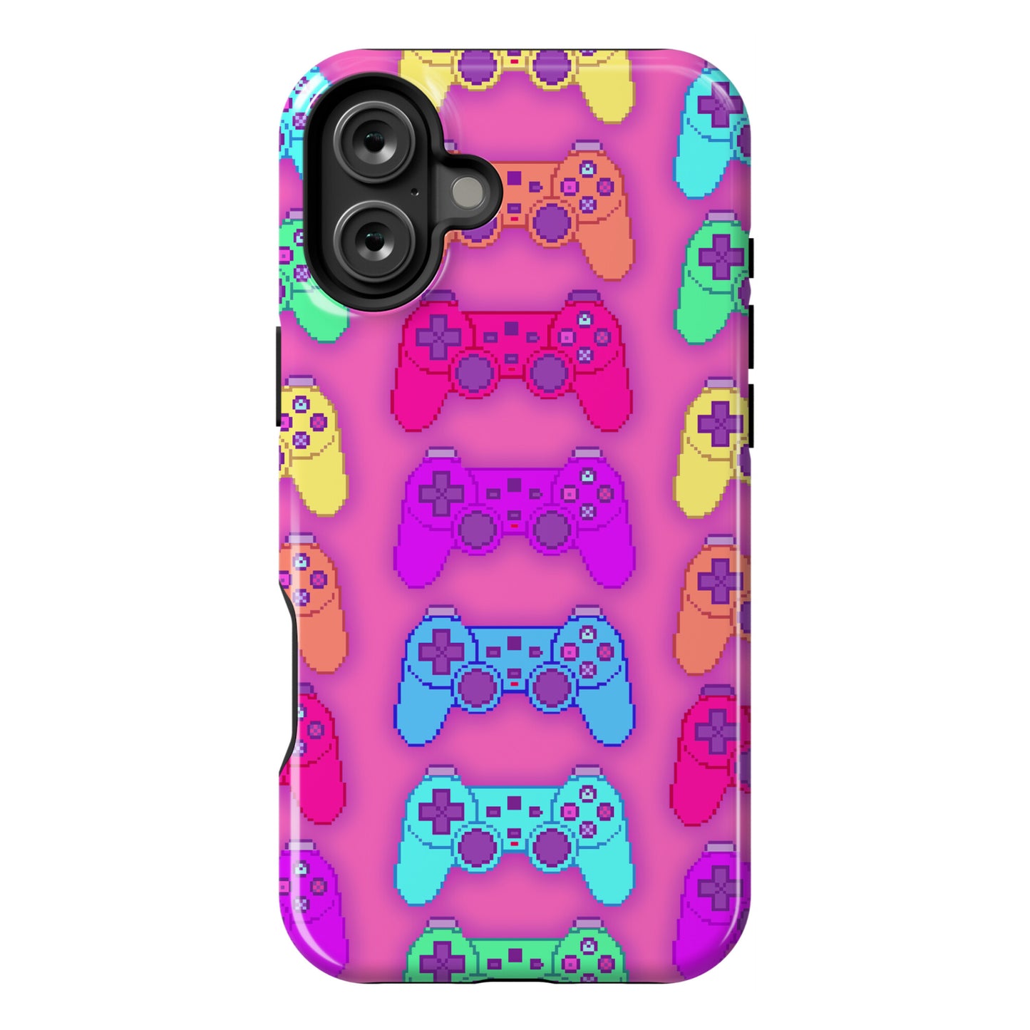 Rainbow Pixel Game Controller Phone Case