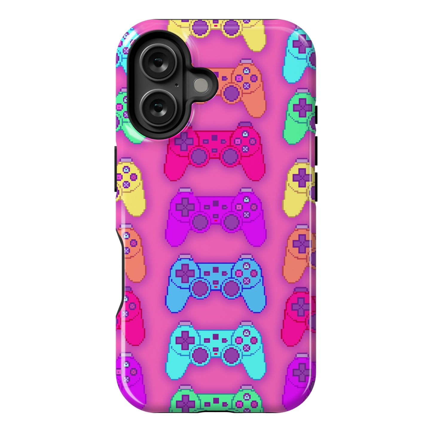 Rainbow Pixel Game Controller Phone Case