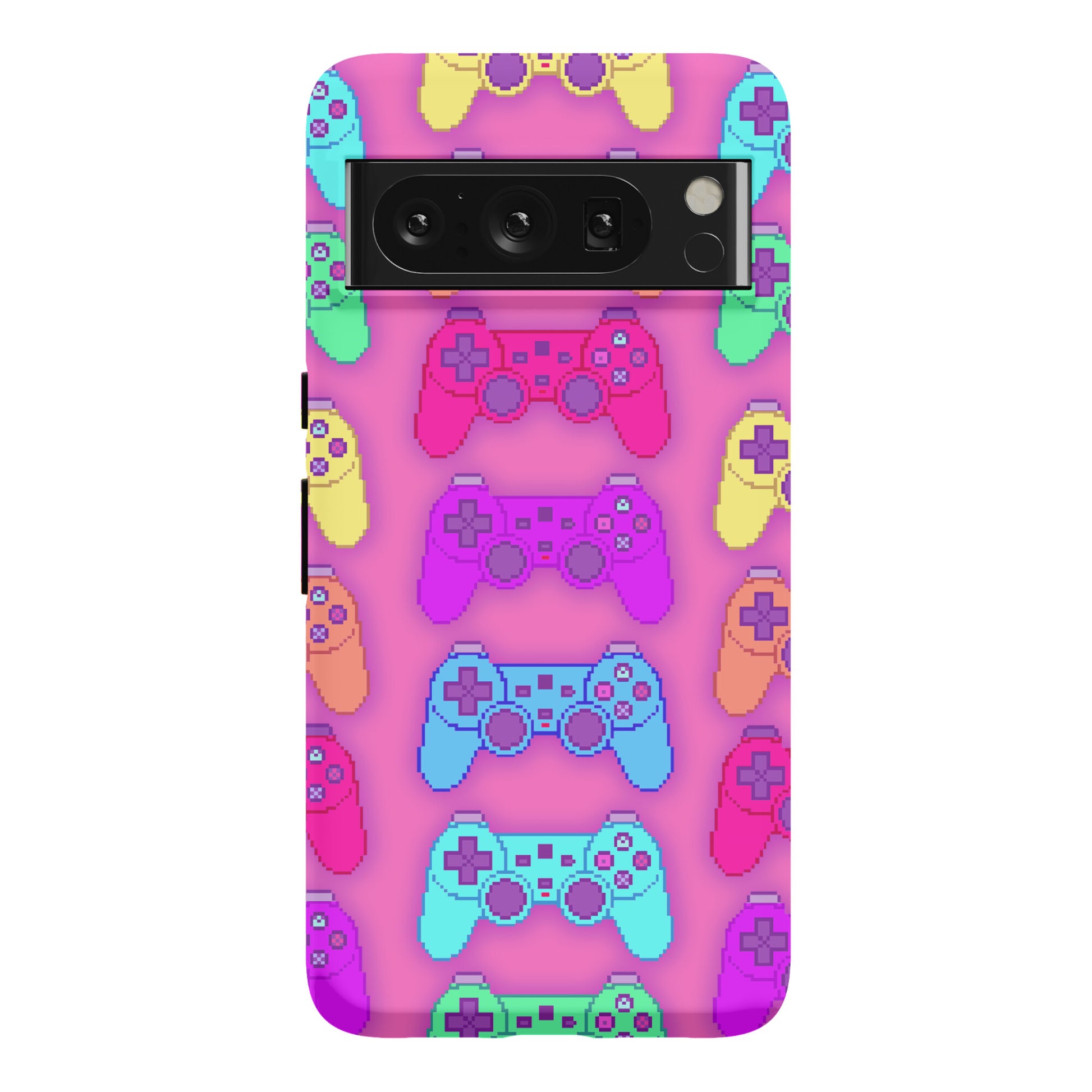 Rainbow Pixel Game Controller Phone Case