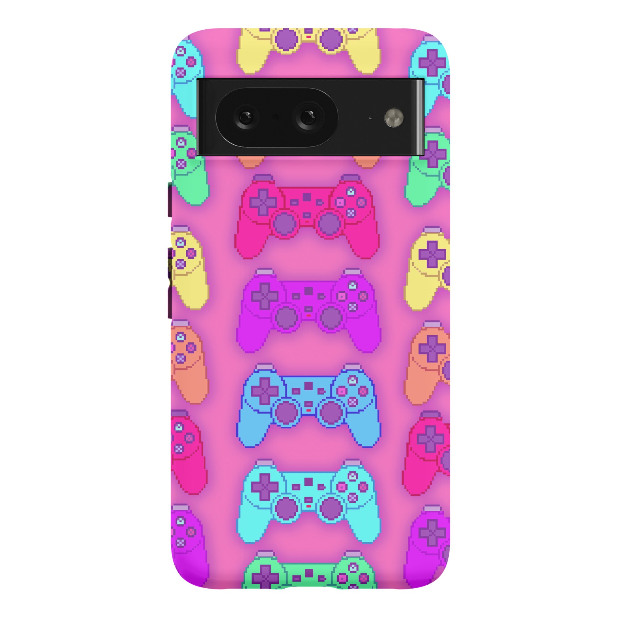 Rainbow Pixel Game Controller Phone Case