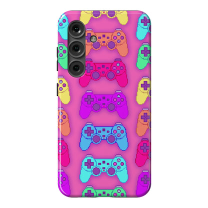 Rainbow Pixel Game Controller Phone Case