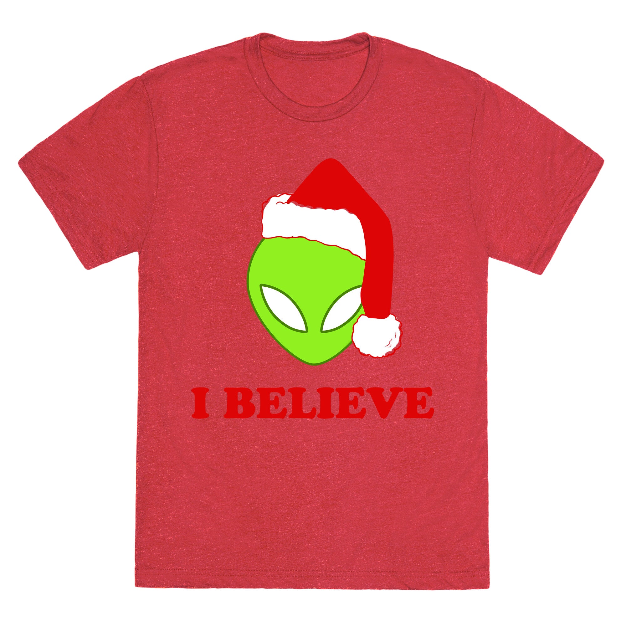 I Believe Christmas Aliens Unisex Triblend Tee