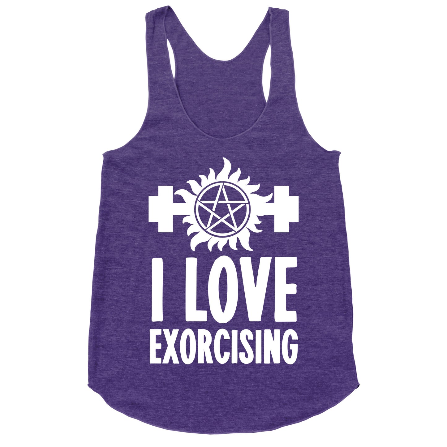I Love Exorcising Racerback Tank