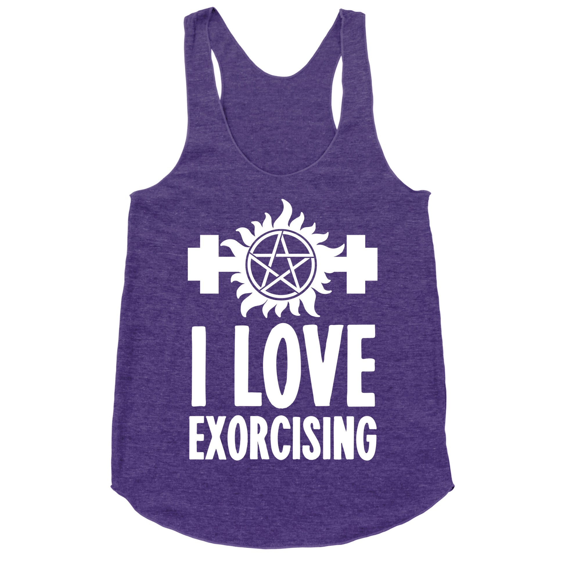 I Love Exorcising Racerback Tank
