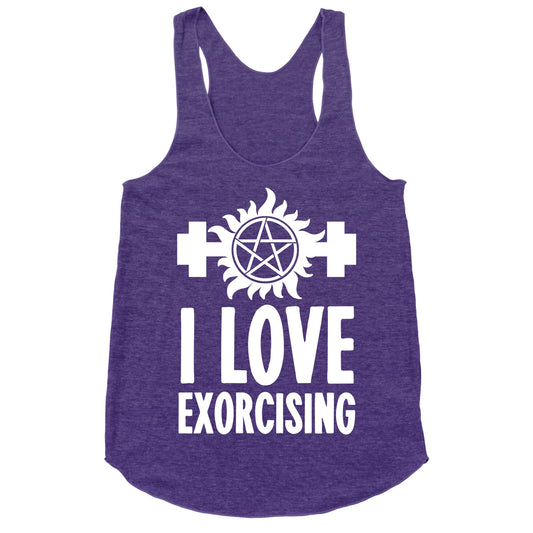 I Love Exorcising Racerback Tank