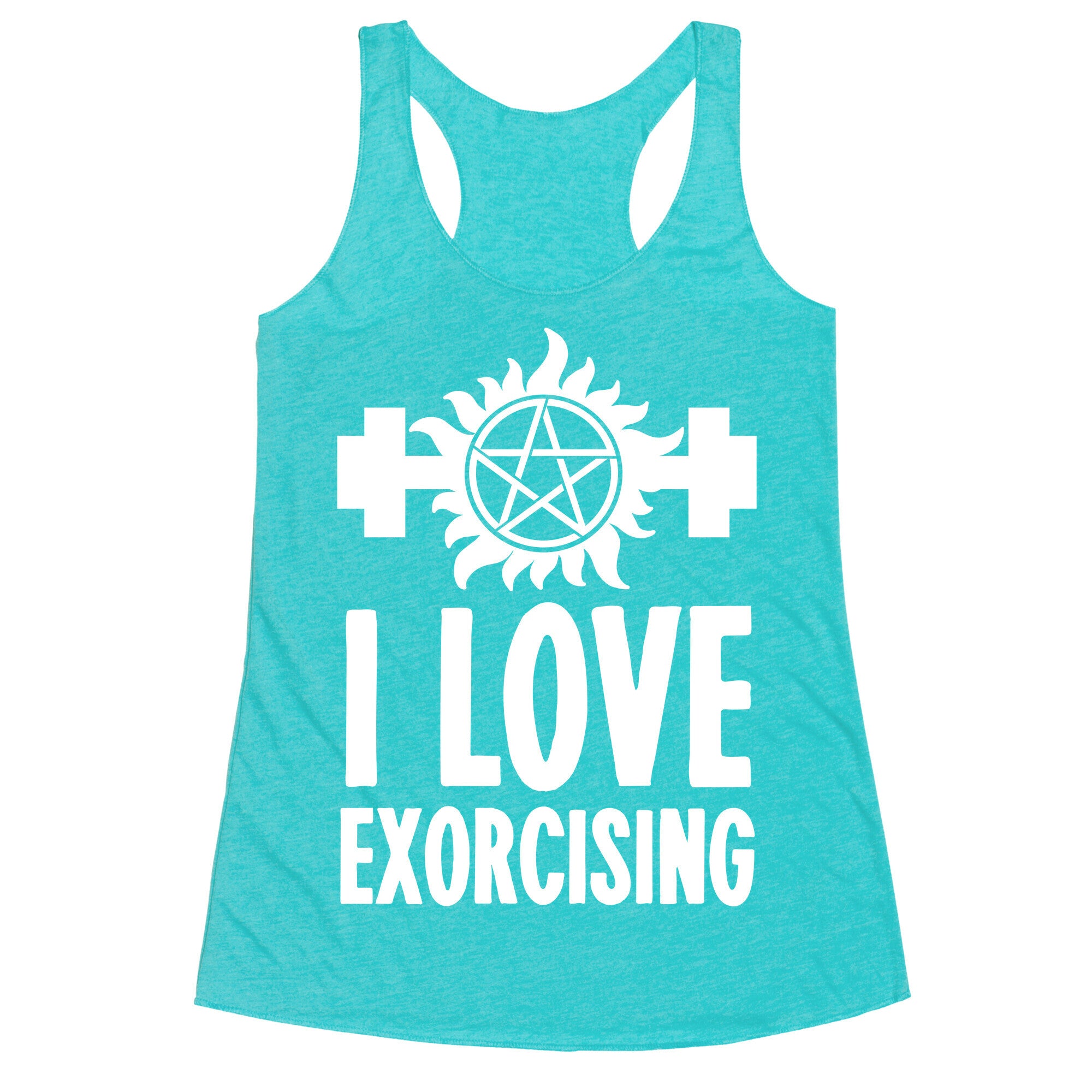I Love Exorcising Racerback Tank