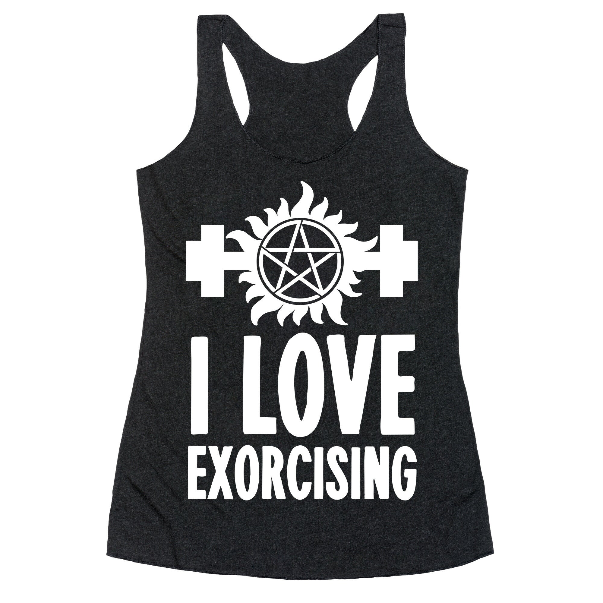 I Love Exorcising Racerback Tank