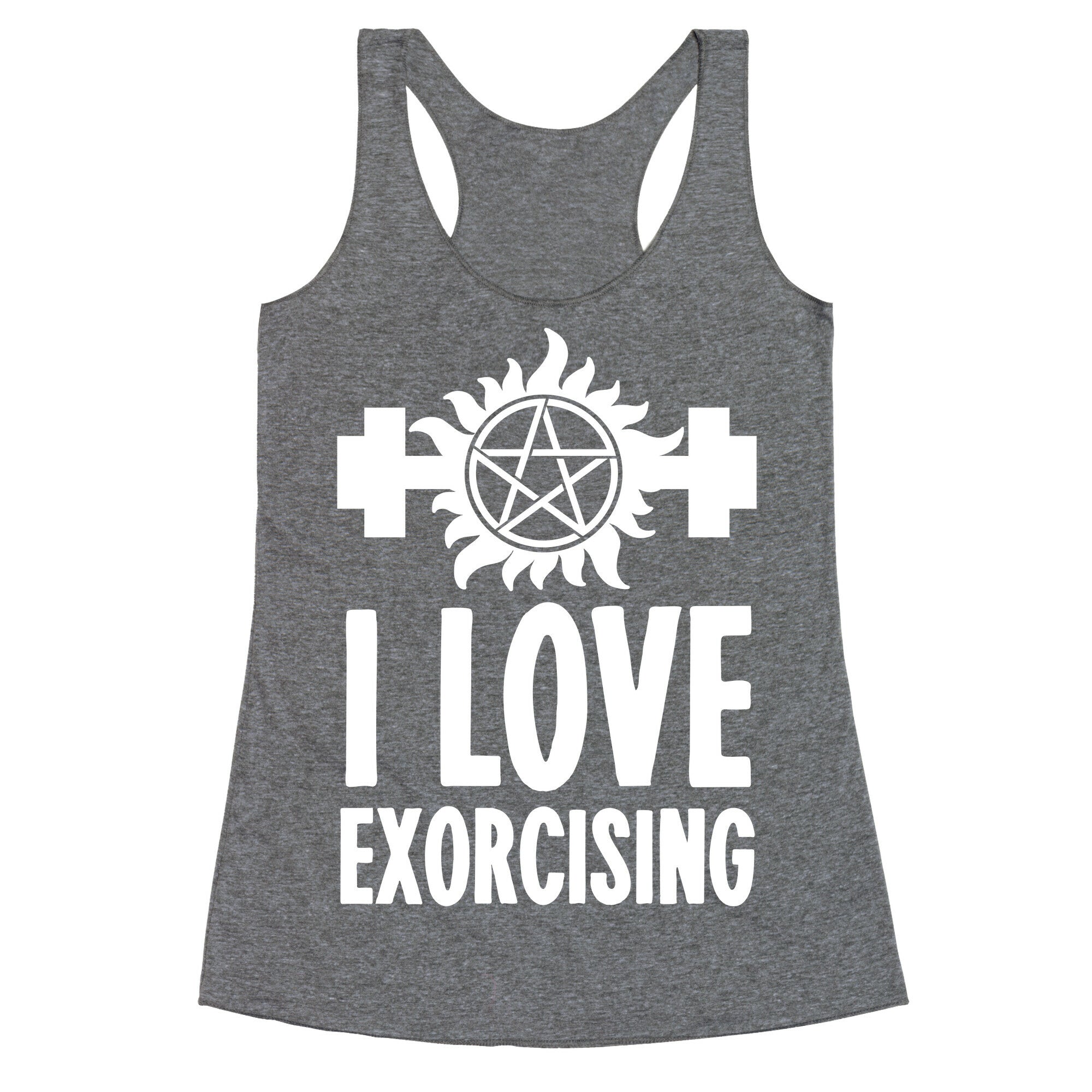 I Love Exorcising Racerback Tank
