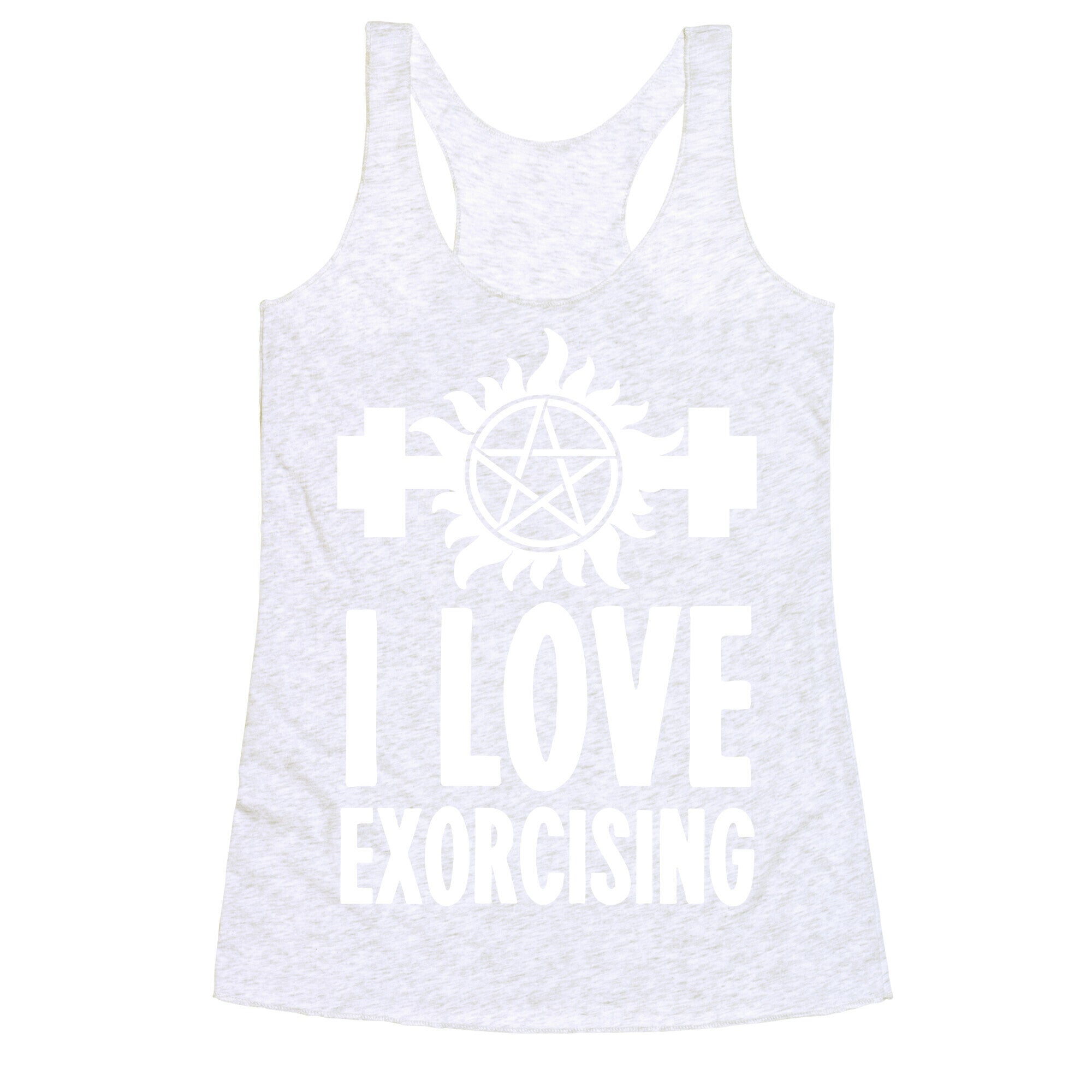 I Love Exorcising Racerback Tank