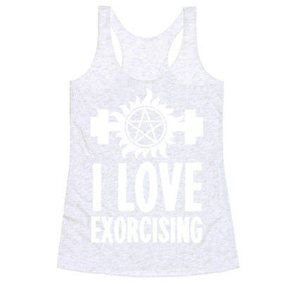 I Love Exorcising Racerback Tank