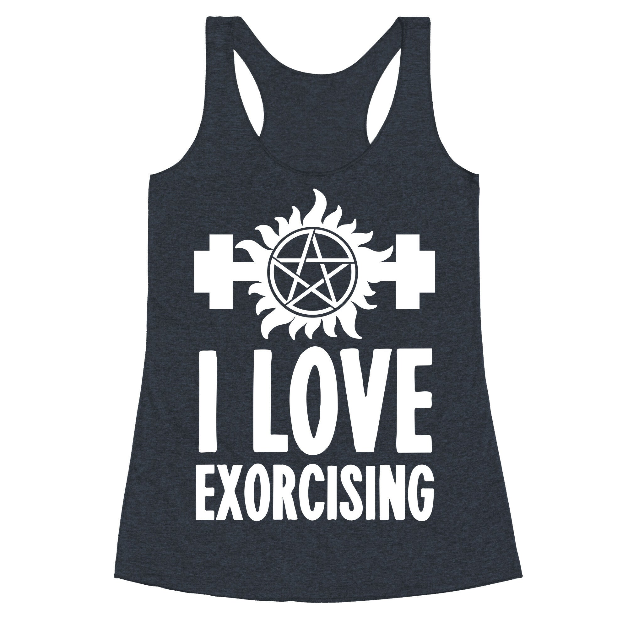 I Love Exorcising Racerback Tank