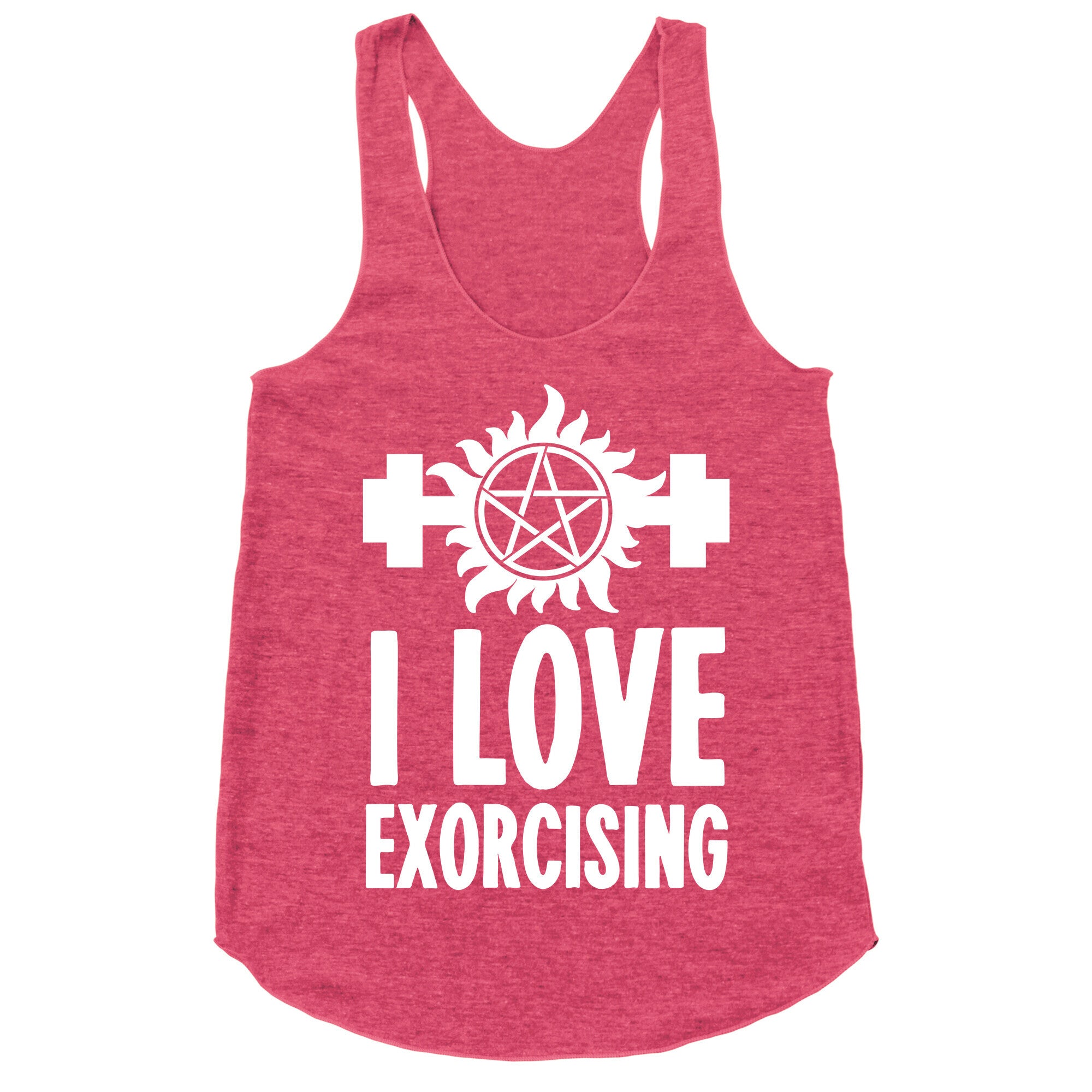 I Love Exorcising Racerback Tank
