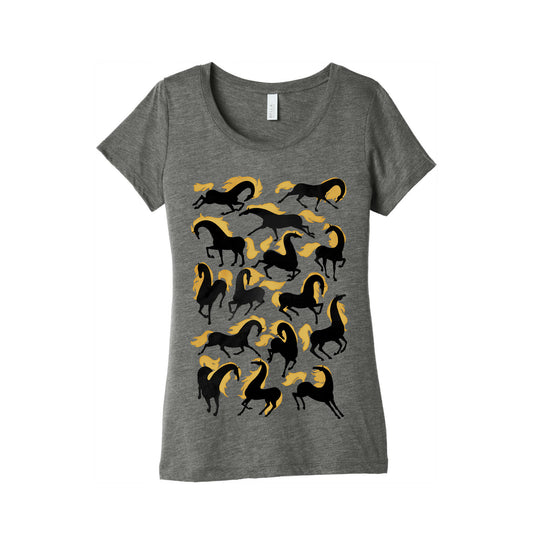 Fiery Wild Horses Women's Triblend Tee