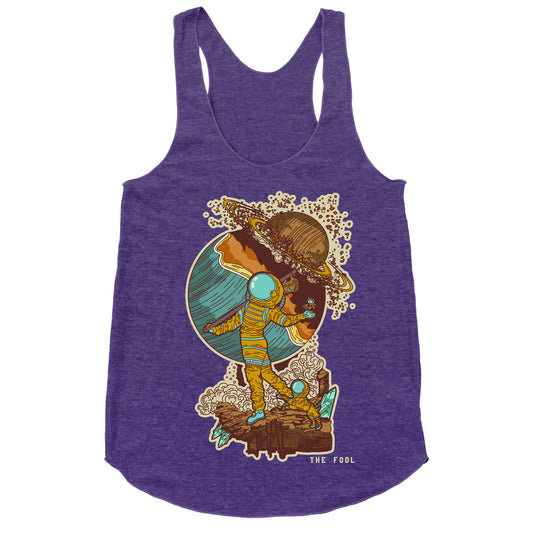 The Fool in Space Racerback Tank