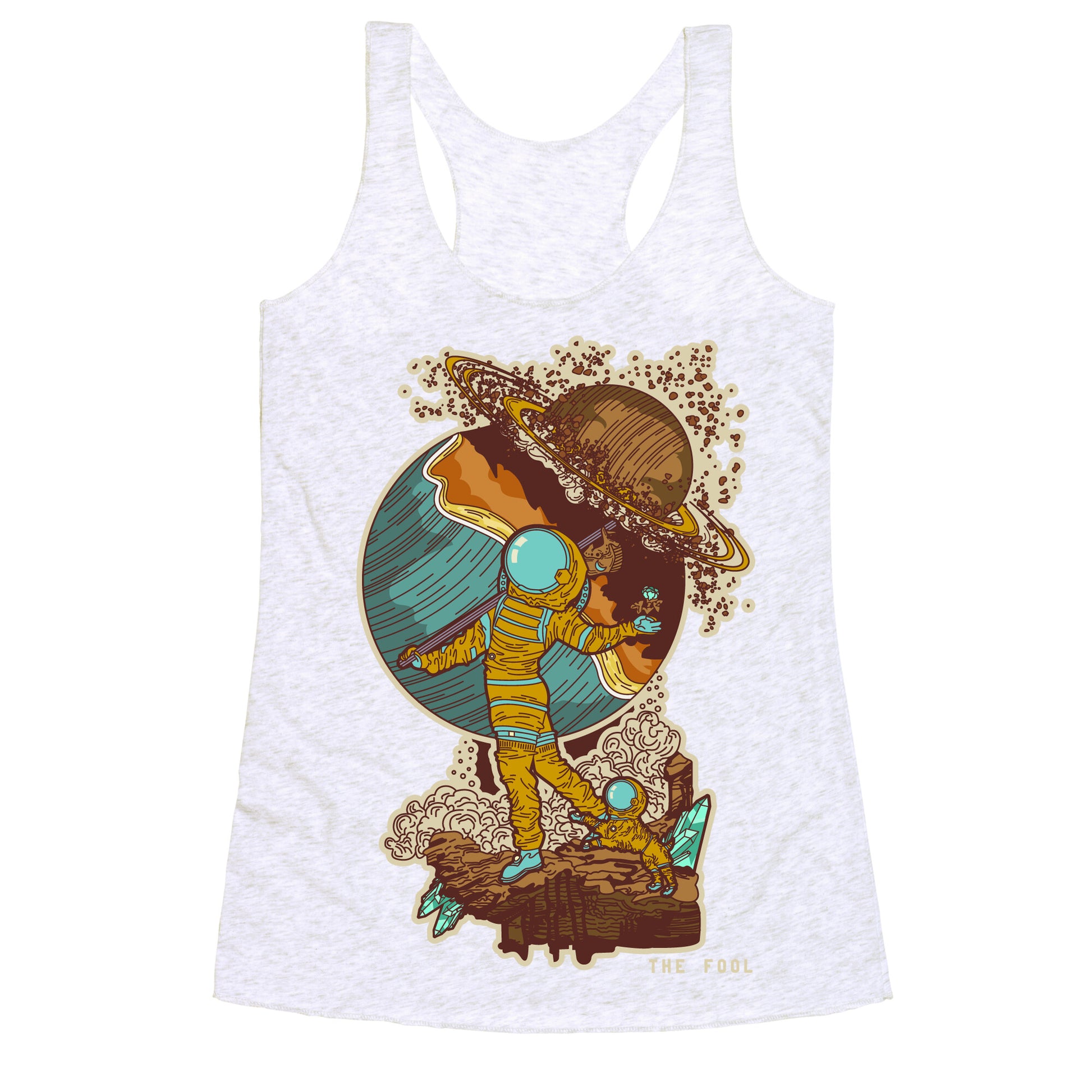 The Fool in Space Racerback Tank