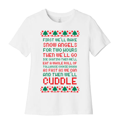 First We'll Make Snow Angels Women's Cotton Tee