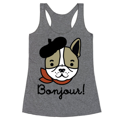 Bonjour French Bulldog Racerback Tank