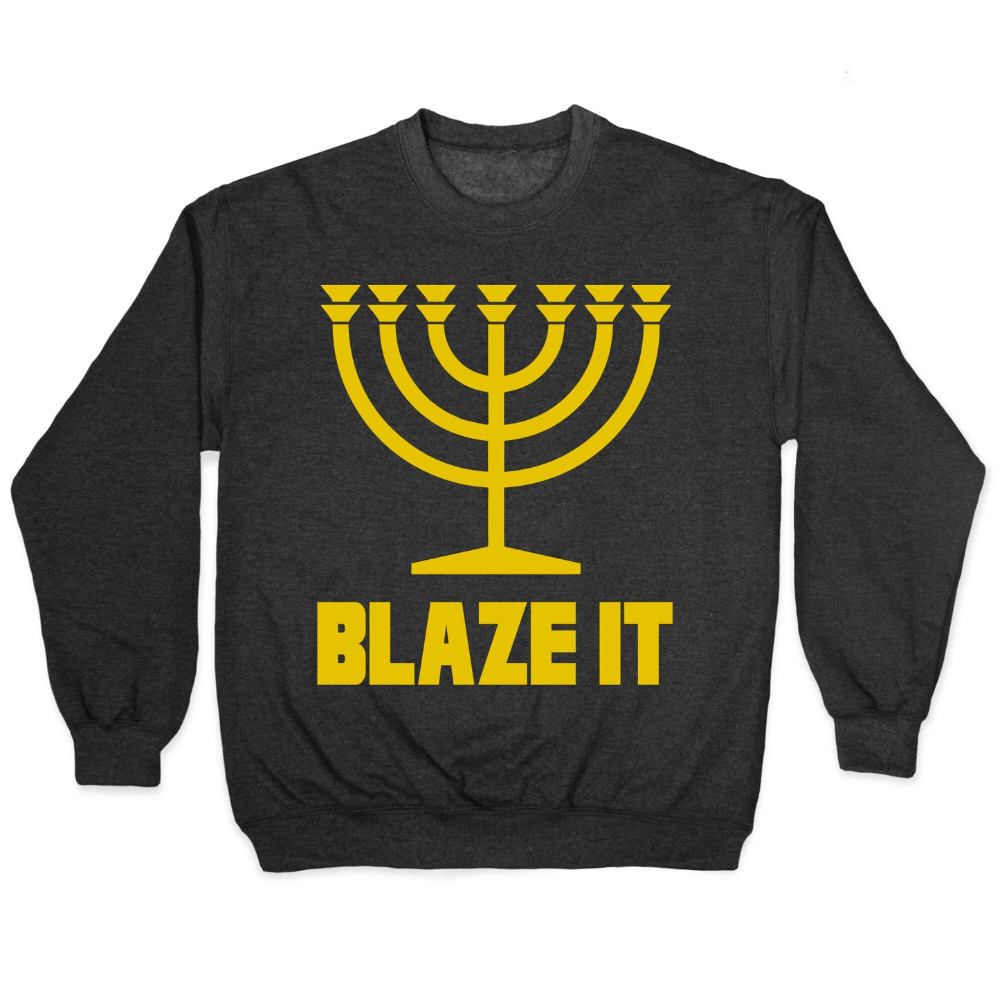 Blaze It Menorah Crewneck Sweatshirt