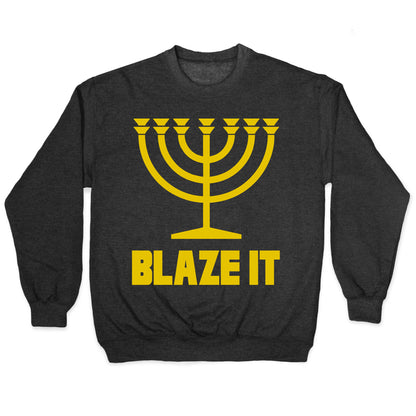 Blaze It Menorah Crewneck Sweatshirt