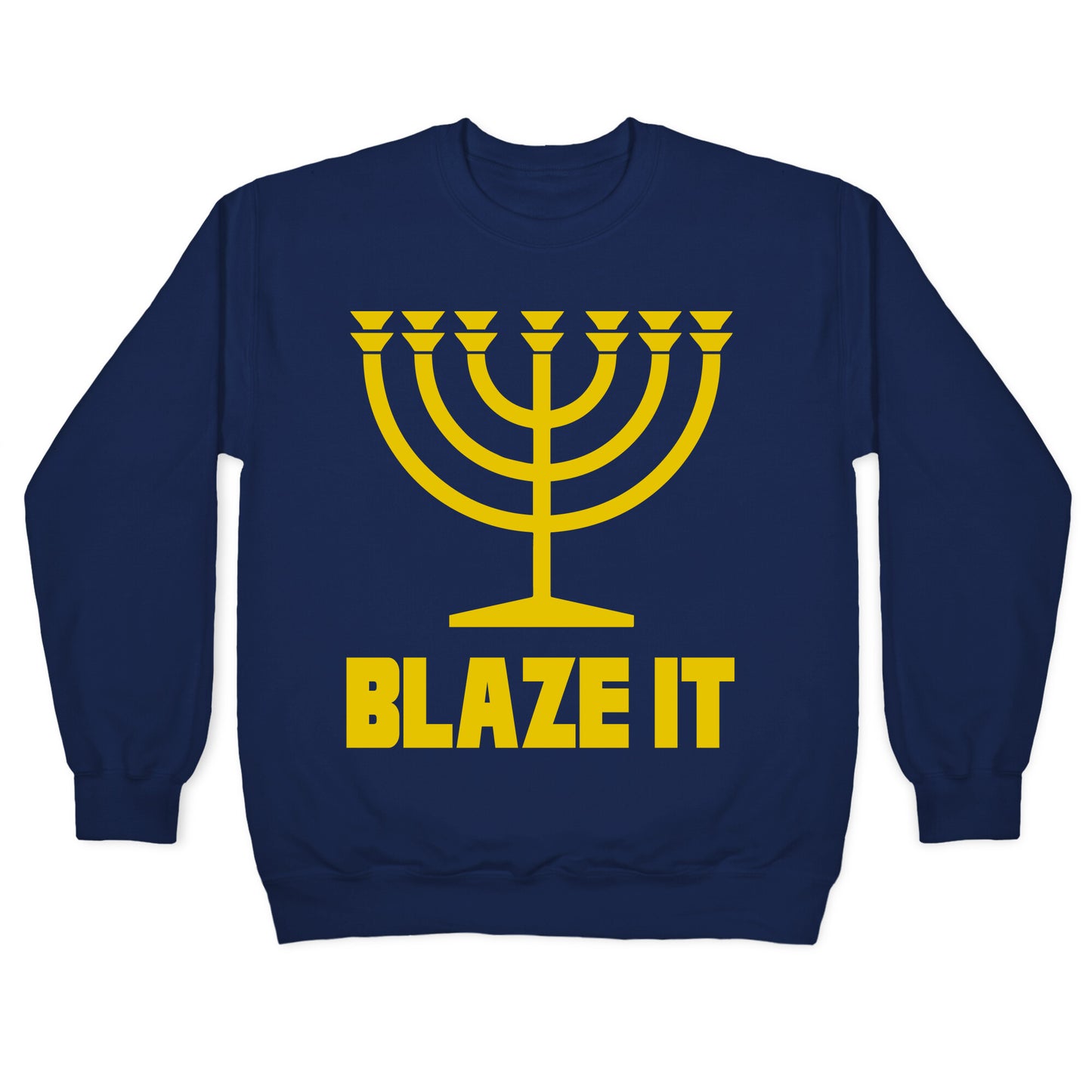 Blaze It Menorah Crewneck Sweatshirt