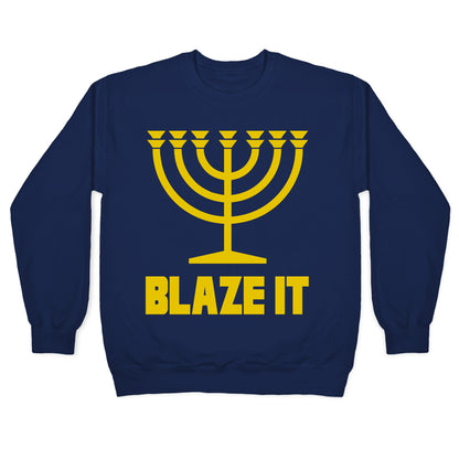 Blaze It Menorah Crewneck Sweatshirt