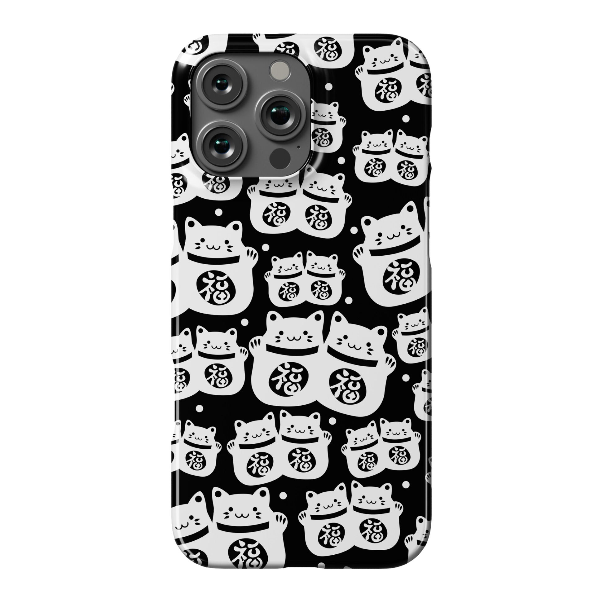 Lucky Cat Pattern Phone Case