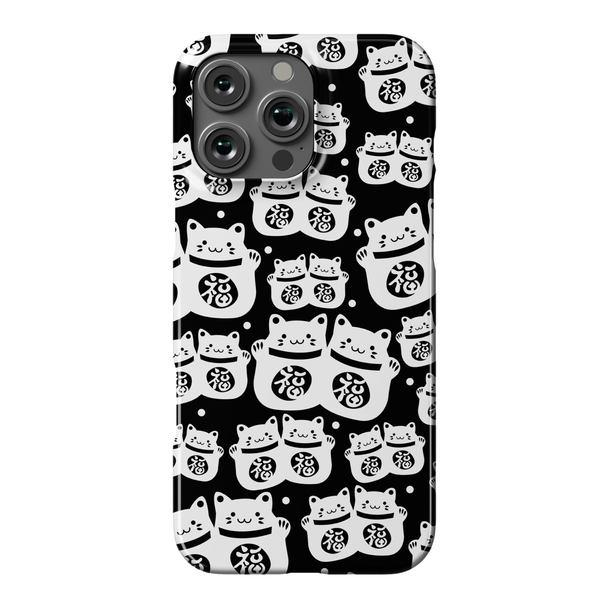 Lucky Cat Pattern Phone Case