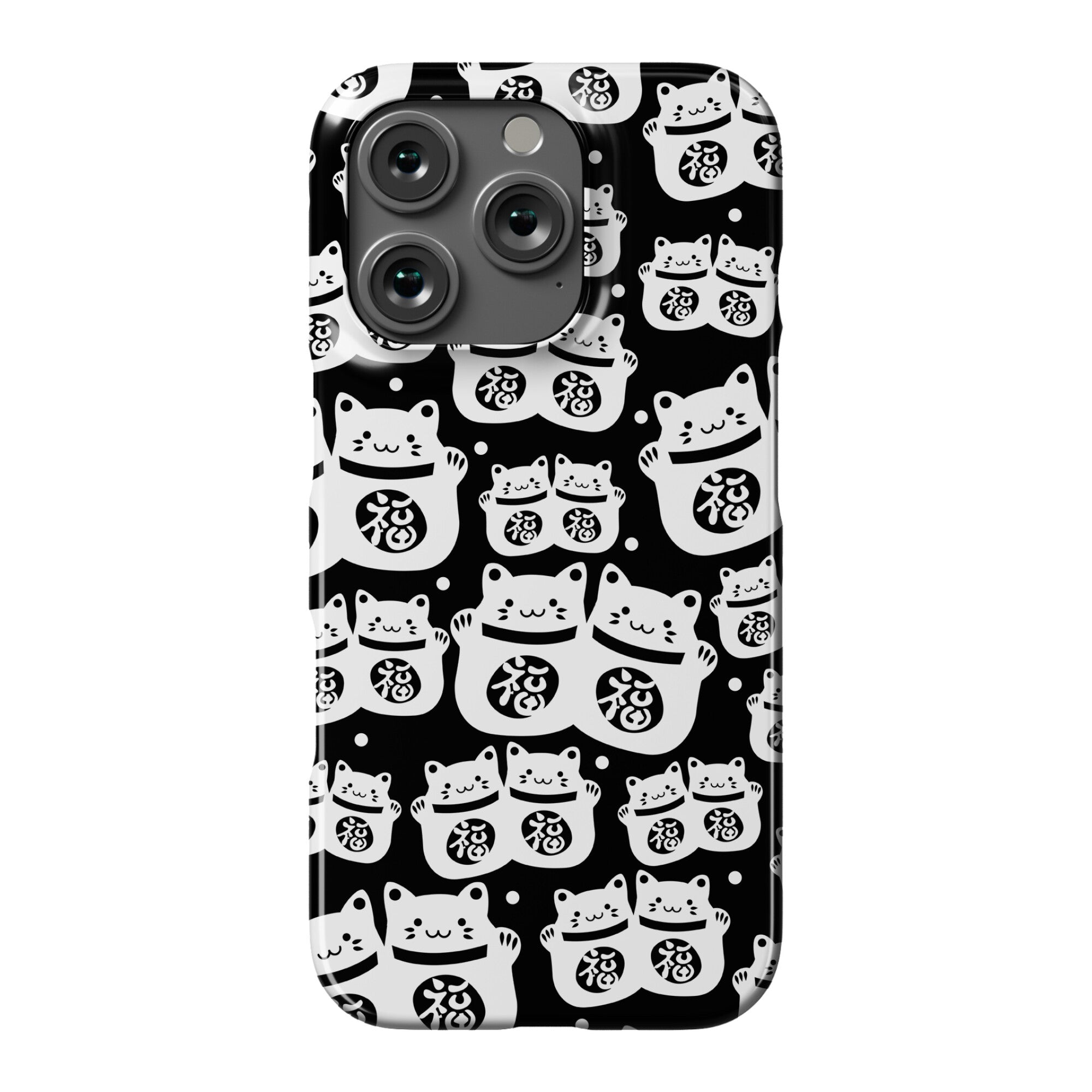 Lucky Cat Pattern Phone Case