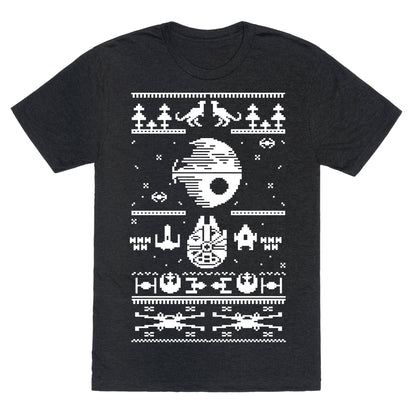 Scifi Spaceship Christmas Unisex Triblend Tee
