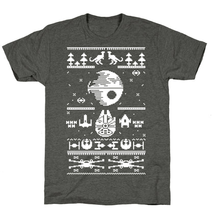 Scifi Spaceship Christmas Unisex Triblend Tee