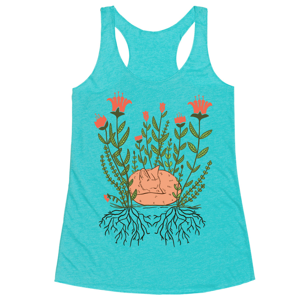 Sleeping Fox Racerback Tank