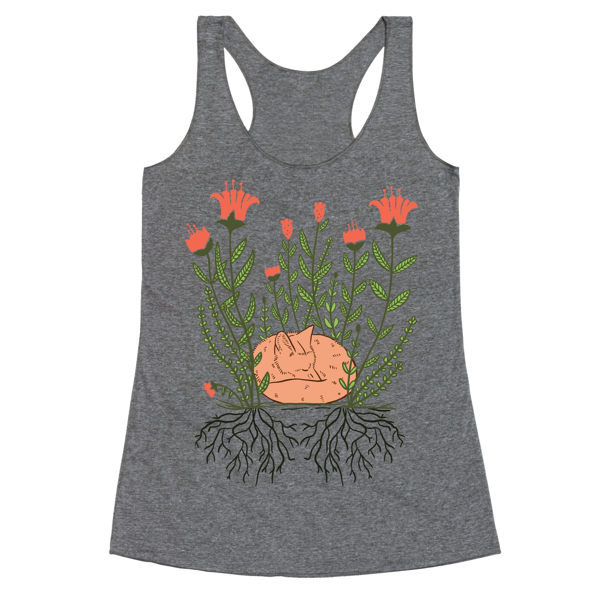 Sleeping Fox Racerback Tank
