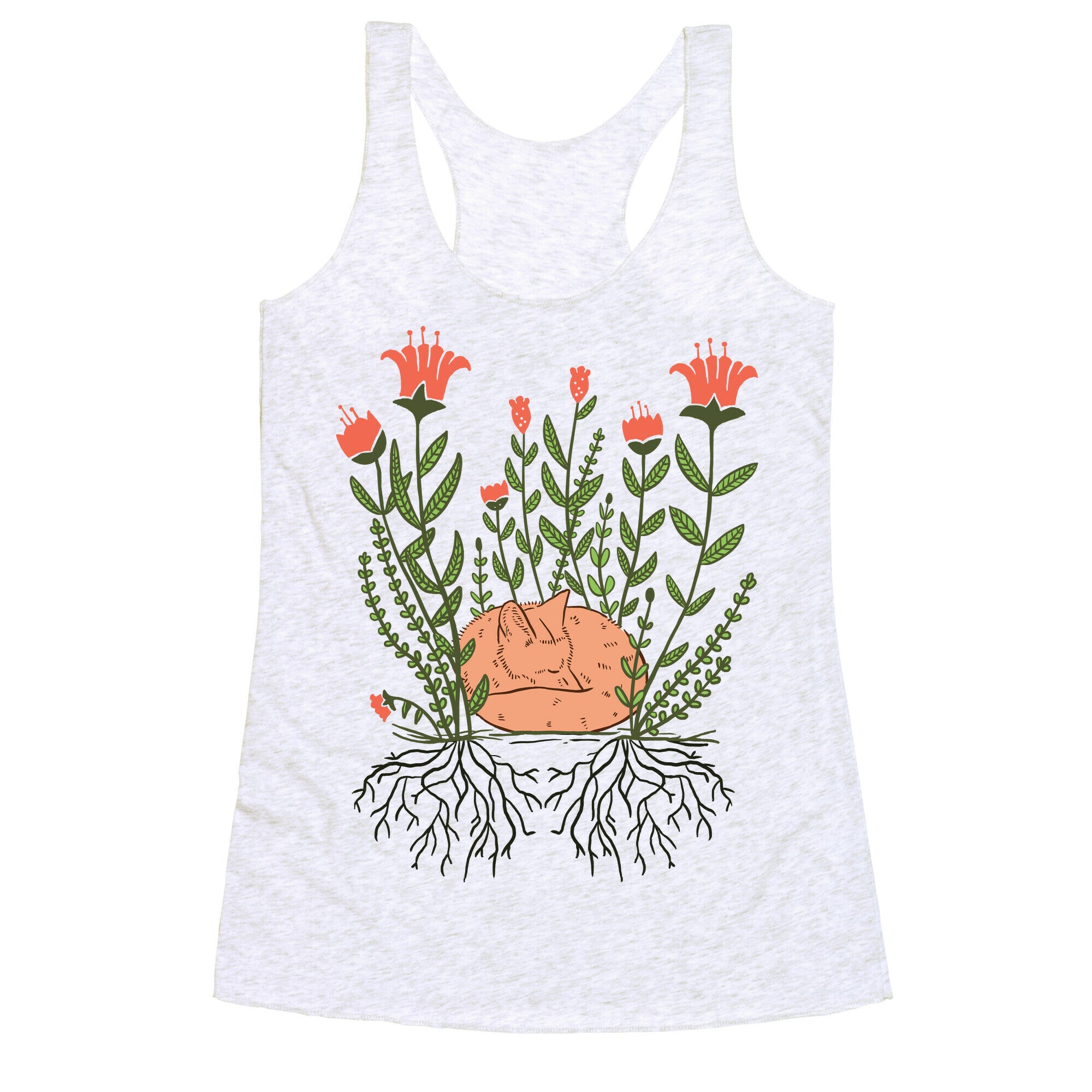 Sleeping Fox Racerback Tank