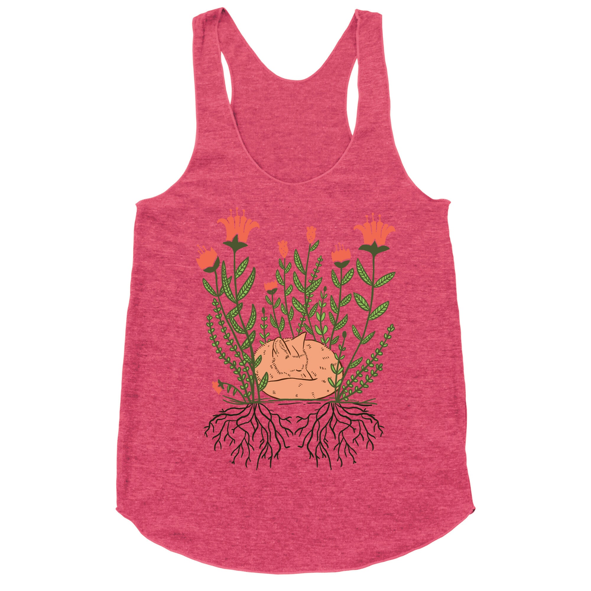 Sleeping Fox Racerback Tank