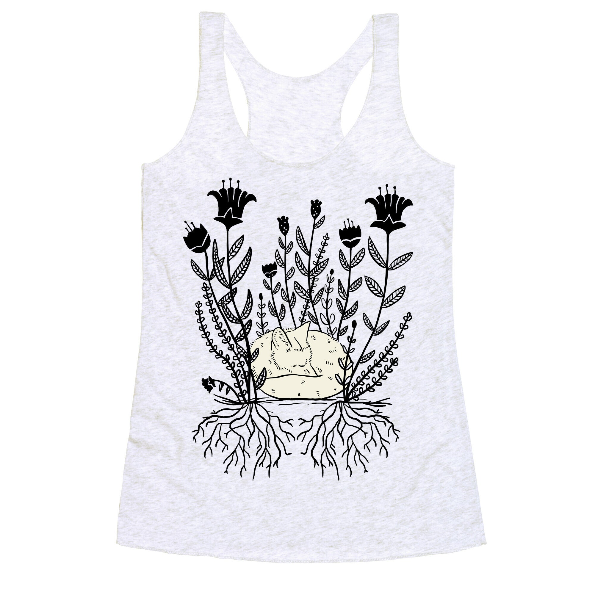 Sleeping Fox Racerback Tank