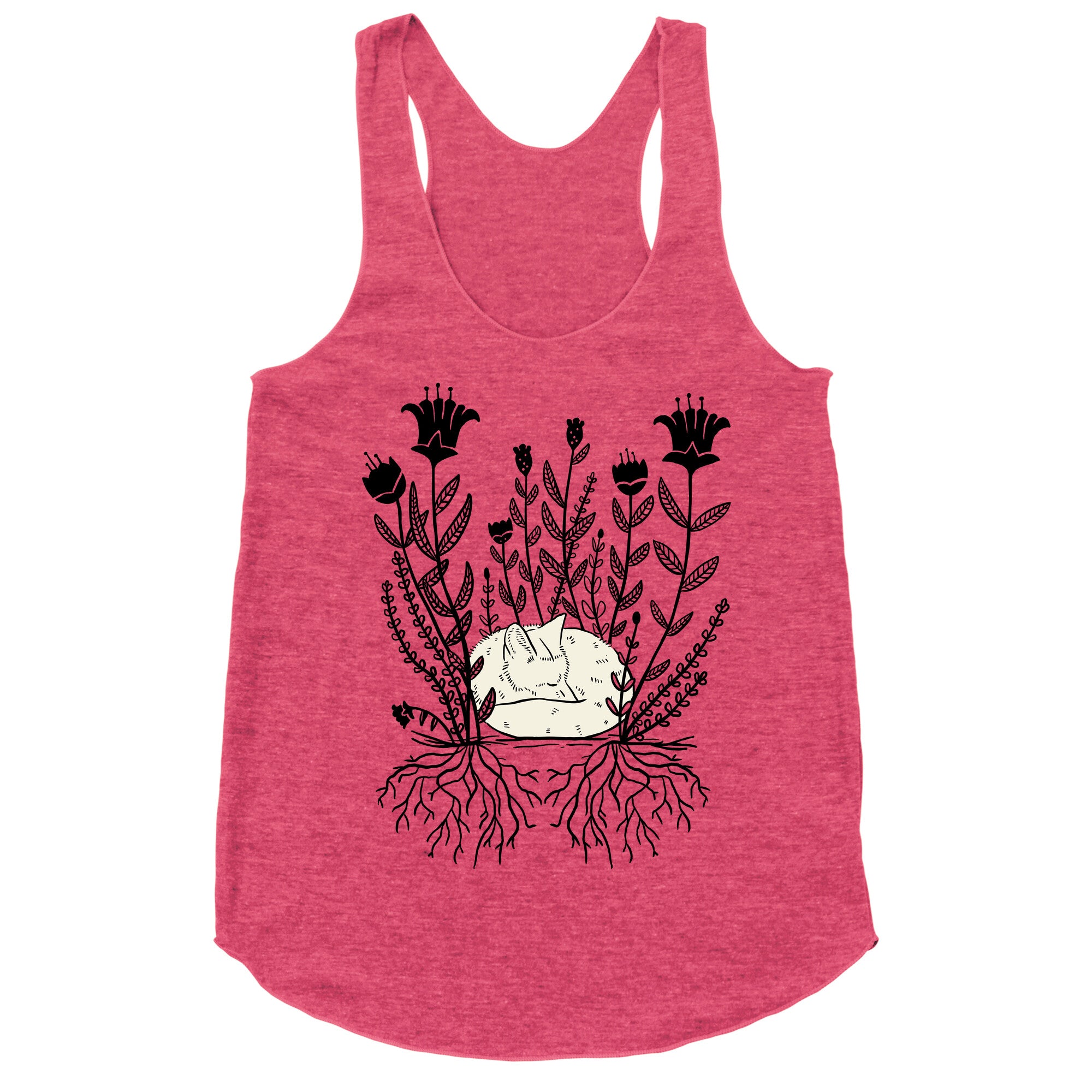 Sleeping Fox Racerback Tank